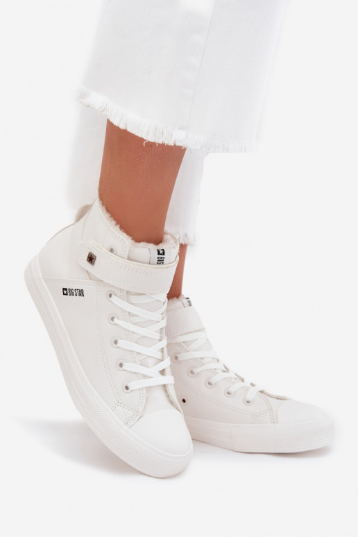Oda pašiltinti laisvalaikio batai BIG STAR V274541FIN baltos spalvos