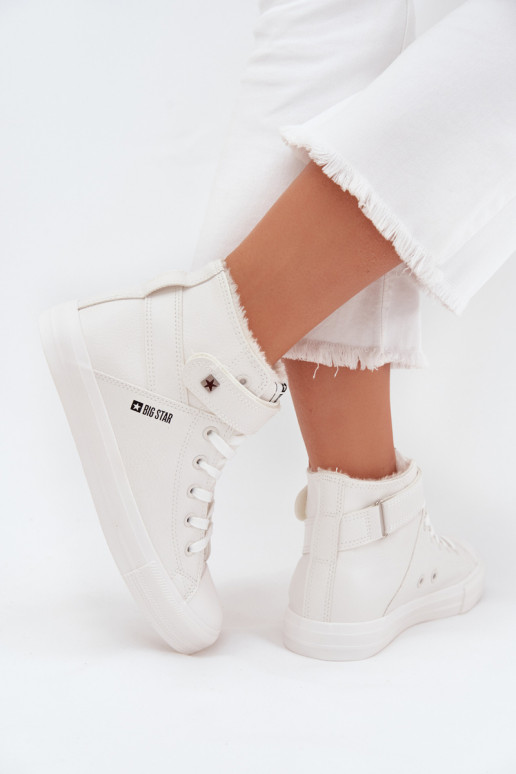 Oda pašiltinti laisvalaikio batai BIG STAR V274541FIN baltos spalvos