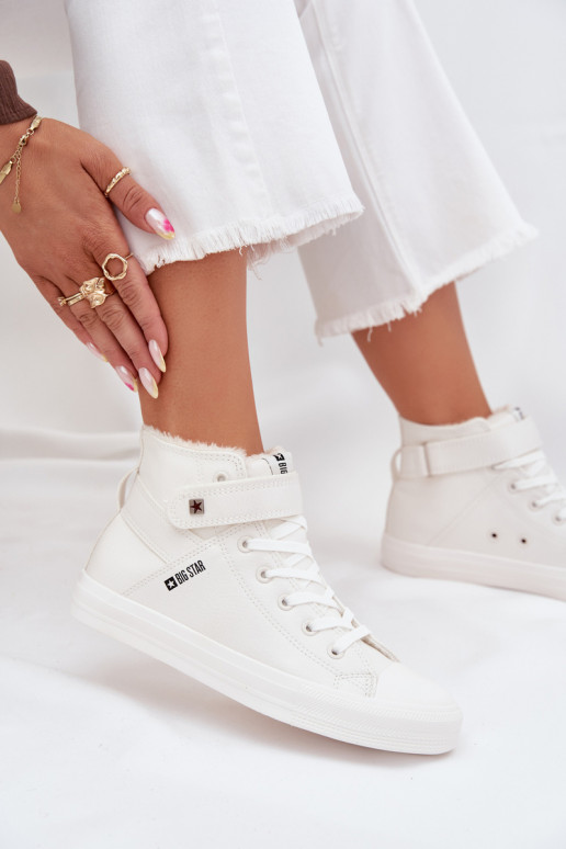 Oda pašiltinti laisvalaikio batai BIG STAR V274541FIN baltos spalvos