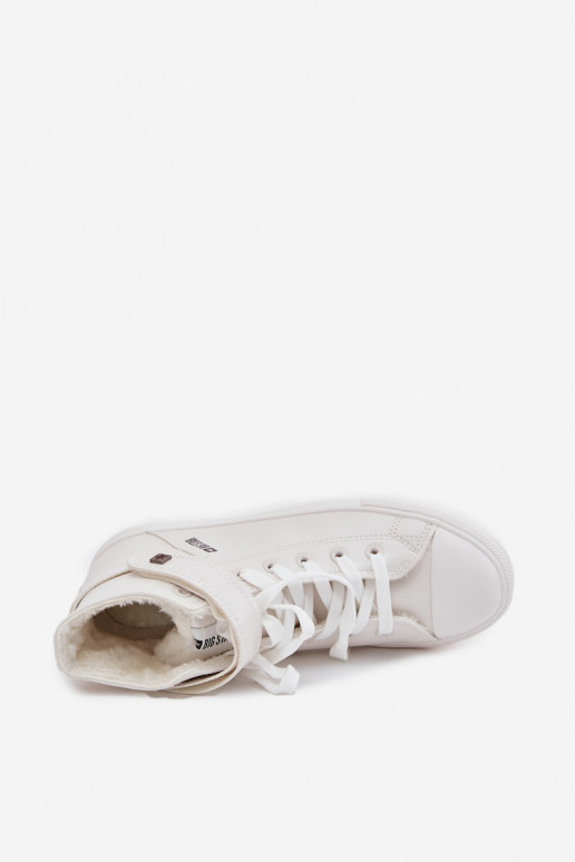 Oda pašiltinti laisvalaikio batai BIG STAR V274541FIN baltos spalvos