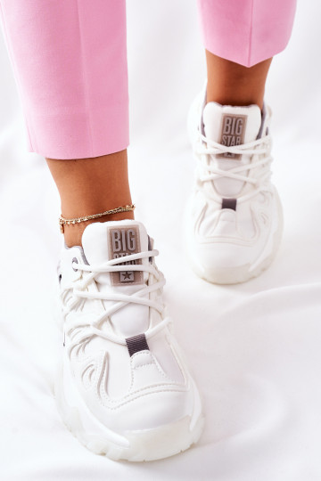 Moteriškas Sportinio stiliaus batai Memory Foam Big Star II274088 baltos spalvos 2