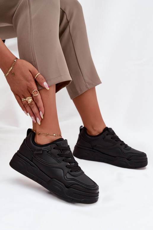Sneakers modelio batai Moteriškas su platforma Big Star SS274589 HI-POLY SYSTEM juodos spalvos