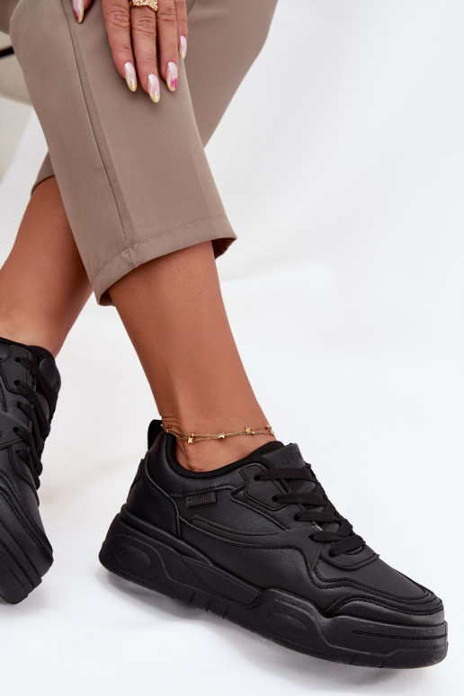 Sneakers modelio batai Moteriškas su platforma Big Star SS274589 HI-POLY SYSTEM juodos spalvos