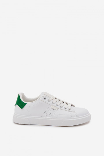 Vyriški baltos ir žalios spalvos laisvalaikio Sneakers modelio batai iš dirbtinės odos Big Star OO174116 2
