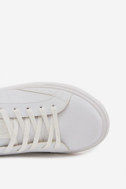 laisvalaikio batai Sneakers modelio batai Vyriški iš eko odos Big Star OO174118 baltos spalvos