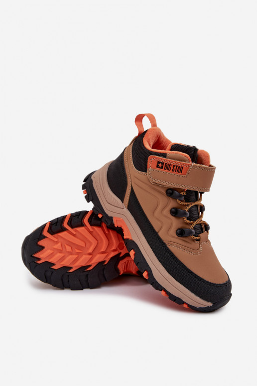 batai sniego batai Vaikiški su lipniais užsegimais Big Star SS374012 rudos spalvos