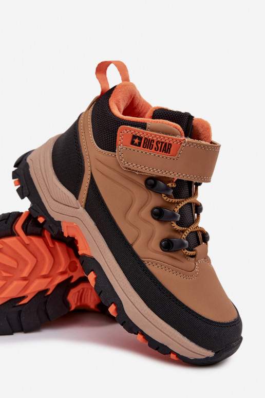 batai sniego batai Vaikiški su lipniais užsegimais Big Star SS374012 rudos spalvos