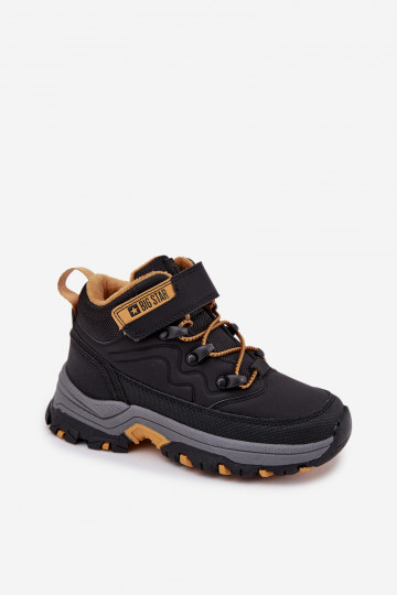 batai sniego batai Vaikiški su lipniais užsegimais Big Star SS374013 juodos spalvos