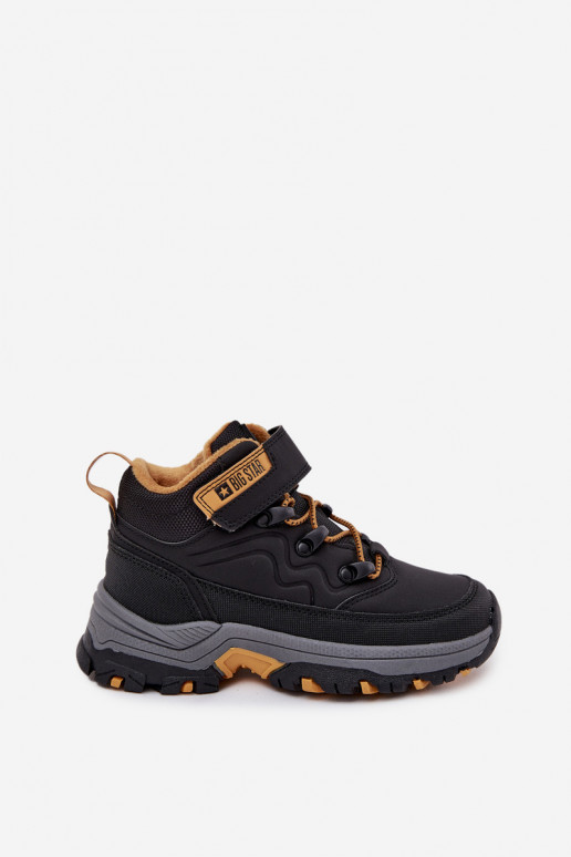 batai sniego batai Vaikiški su lipniais užsegimais Big Star SS374013 juodos spalvos