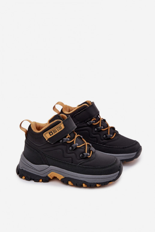 batai sniego batai Vaikiški su lipniais užsegimais Big Star SS374013 juodos spalvos