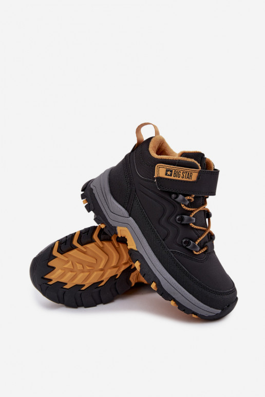 batai sniego batai Vaikiški su lipniais užsegimais Big Star SS374013 juodos spalvos