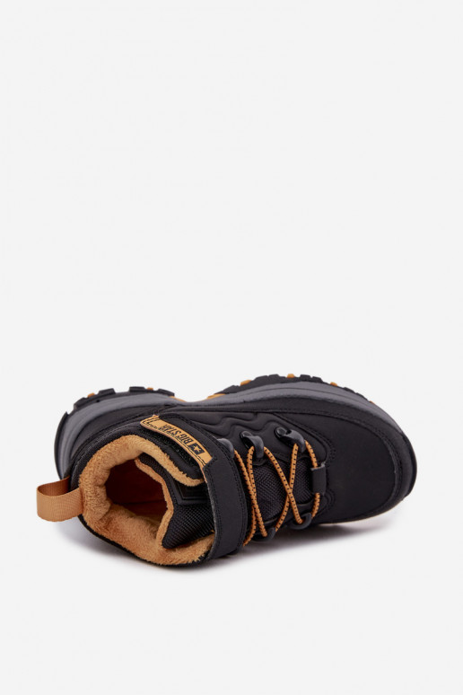 batai sniego batai Vaikiški su lipniais užsegimais Big Star SS374013 juodos spalvos