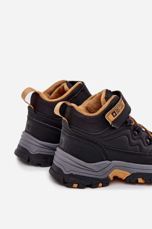 batai sniego batai Vaikiški su lipniais užsegimais Big Star SS374013 juodos spalvos