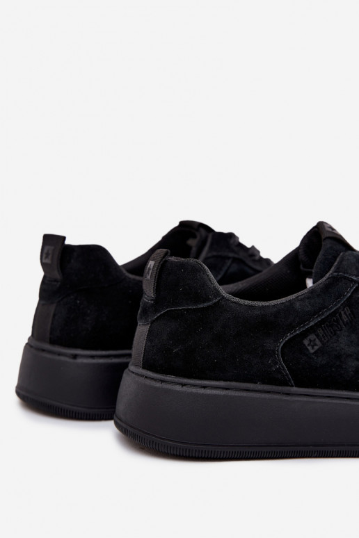 Vyriški Sneakers modelio batai su platforma iš zomšos Big Star OO174012 juodos spalvos