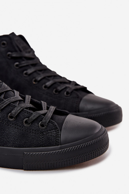 Vyriški laisvalaikio batai pašiltinti iš eko odos Big Star OO174247 HI-POLY SYSTEM juodos spalvos