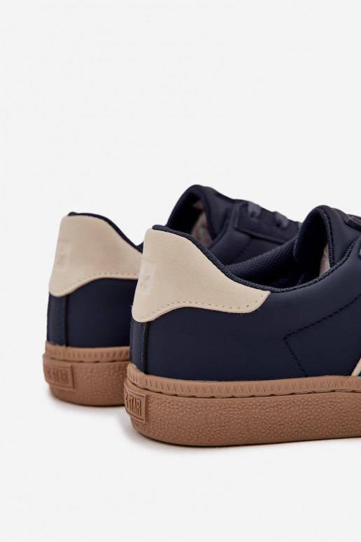 Žemas Sneakers modelio batai Vyriški Big Star SS174079 tamsiai mėlynos spalvos