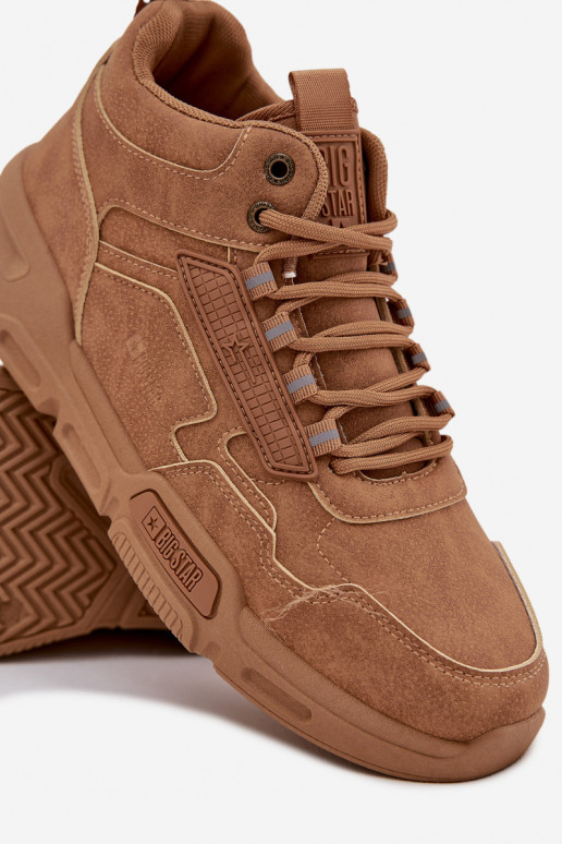 Sneakers modelio batai Vyriški Big Star SS174281 HI-POLY SYSTEM rudos spalvos