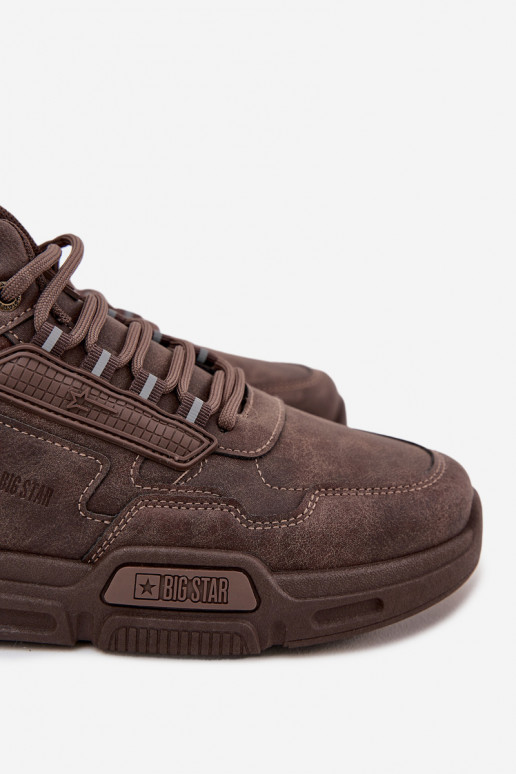 Sneakers modelio batai Vyriški Big Star SS174283 HI-POLY SYSTEM tamsiai rudos spalvos