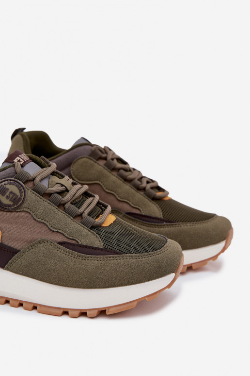 sportiniai bateliai Sneakers modelio batai Vyriški Big Star RR174280 HI-POLY SYSTEM chaki spalvos