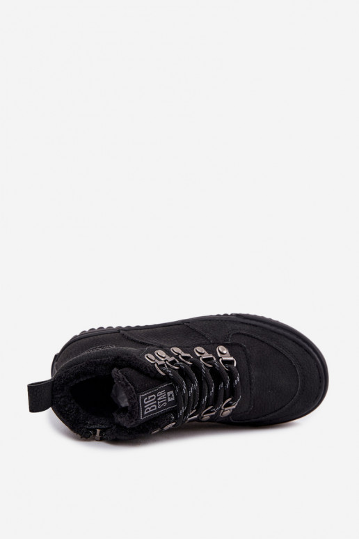 žygio batai batai Vaikiški pašiltinti Big Star SS374075 juodos spalvos
