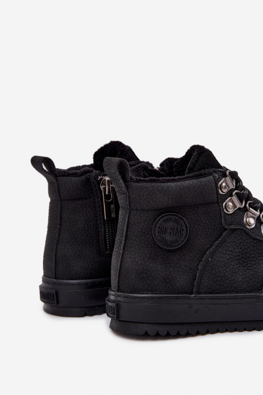 žygio batai batai Vaikiški pašiltinti Big Star SS374075 juodos spalvos