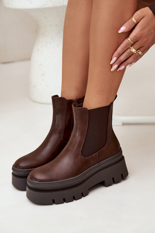 pašiltinti stilingi aulinukai Moteriškas su platforma CzekoladoĮe Ismira