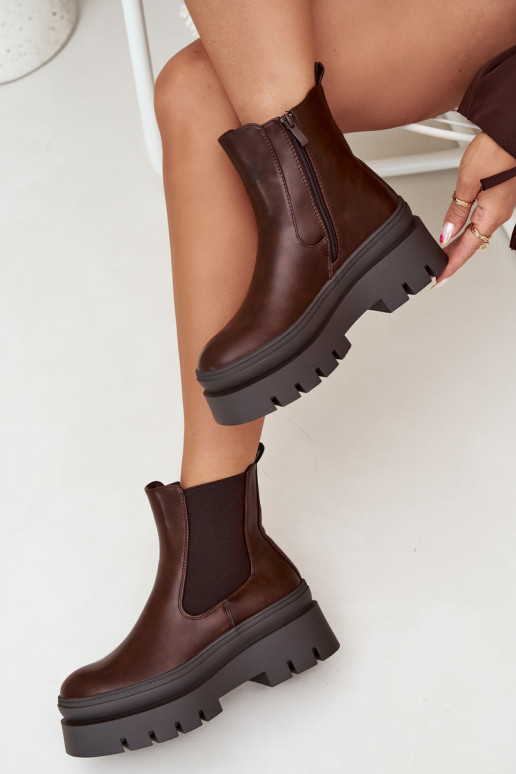 pašiltinti stilingi aulinukai Moteriškas su platforma CzekoladoĮe Ismira