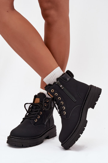 batai Moteriškas pašiltinti su kailiuku viduje Į Pilį juodos spalvos Tharika 2