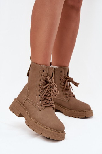 Moteriškas Darbiniai kulkšnies batai Į Pilį smėlio spalvos Tirina