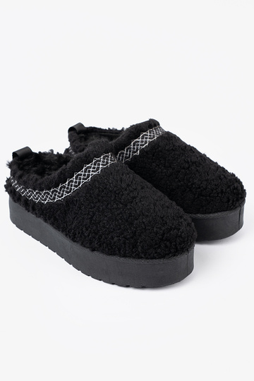 batai a'la sniego batai Į juodos spalvosm kolorze z ozdobnym haftem