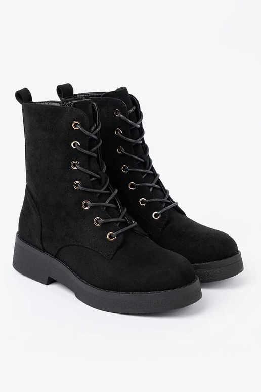 Patogus auliniai batai Į kolorze juodos spalvosm ant plokščio pado