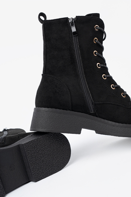 Patogus auliniai batai Į kolorze juodos spalvosm ant plokščio pado