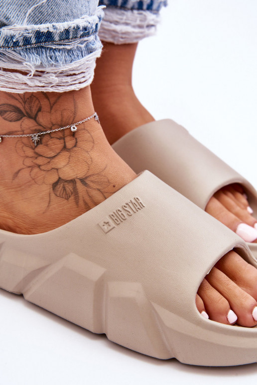 Lengva Lengvos šlepetės Big Star LL274593 smėlio spalvos