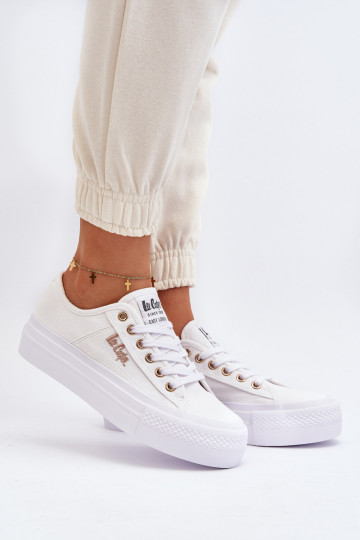 Moteriški batai su platforma Lee Cooper LCW-24-31-2725 baltos spalvos 2