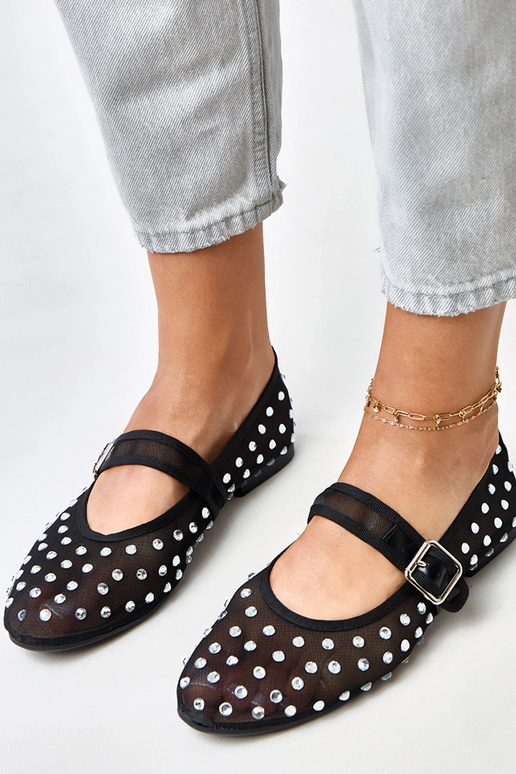 Juodos tinklinės balerinos su...