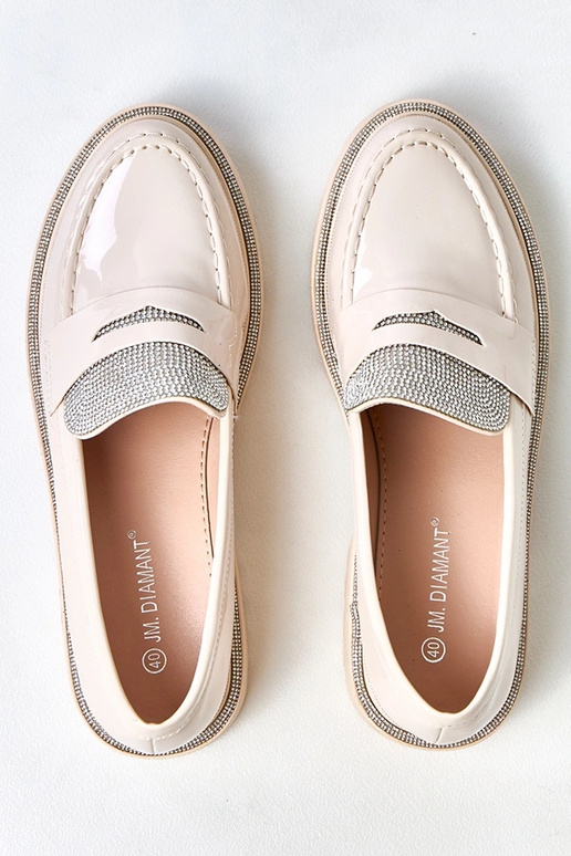 Smėliniai lakiniai mokasinai puošti...