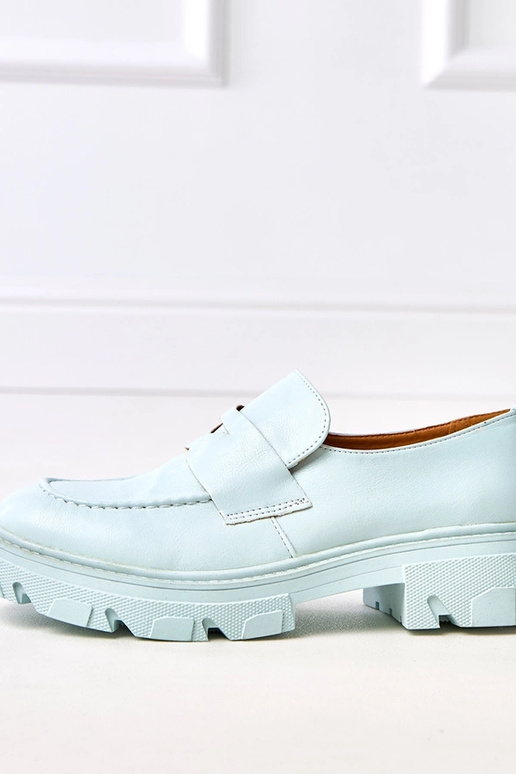 Mėlyni moteriški mokasinai iš...