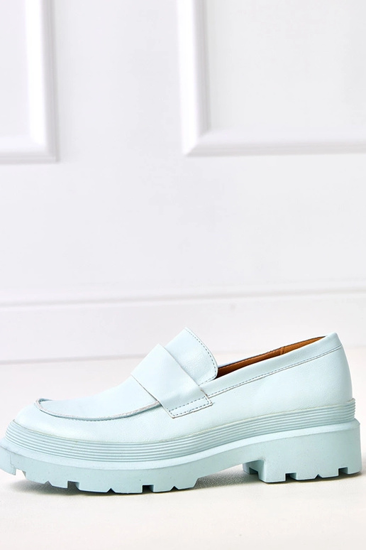 Mėlyni mokasinai iš dirbtinės odos...