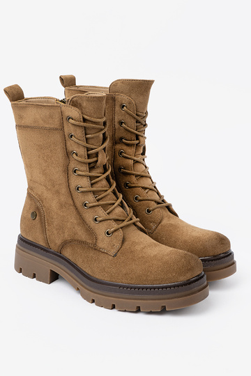 Klasikinio modelio iš zomšos auliniai batai Į odcieniu brązu