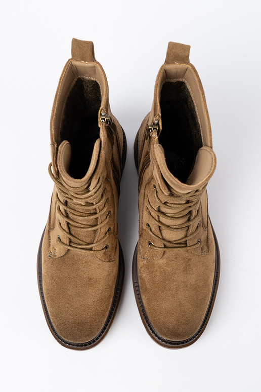 Klasikinio modelio iš zomšos auliniai batai Į odcieniu brązu