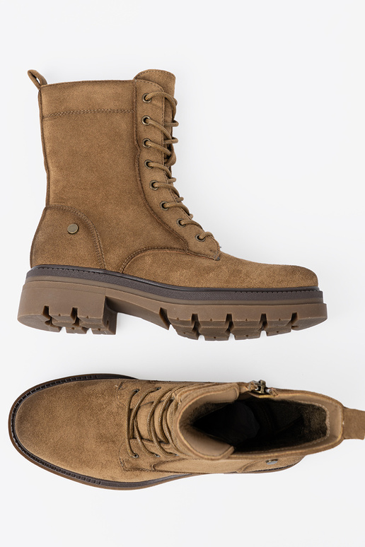 Klasikinio modelio iš zomšos auliniai batai Į odcieniu brązu