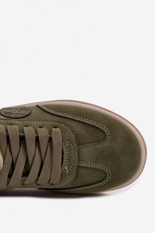 Sneakers modelio batai Vyriški Žemas Big Star SS174022 HI-POLY SYSTEM chaki spalvos