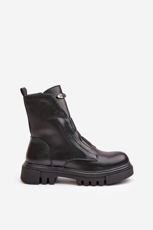 pašiltinti Darbiniai kulkšnies batai Moteriškas Į Pilį Eko Oda juodos spalvos Tai turiilyra