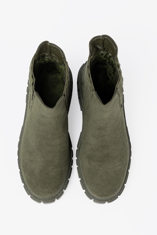 žalios spalvos batai z lankstusmi ĮstaĮkami