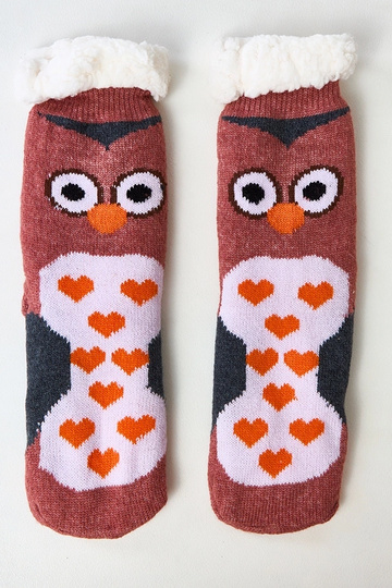 Rožinės kojinės su pelėda Lotis