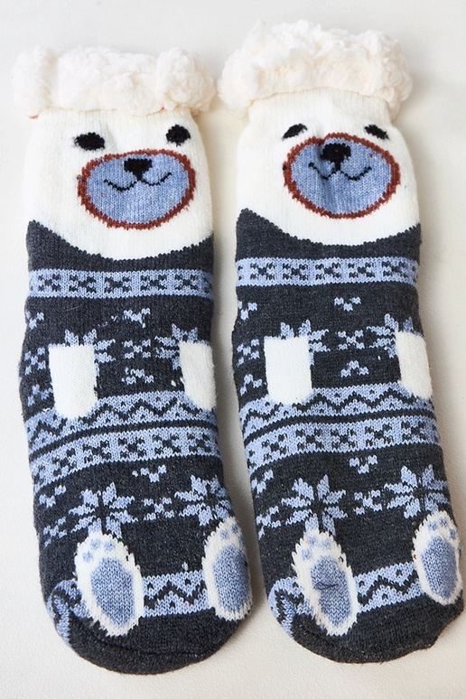 Grafito spalvos kojinės su kailiuku...