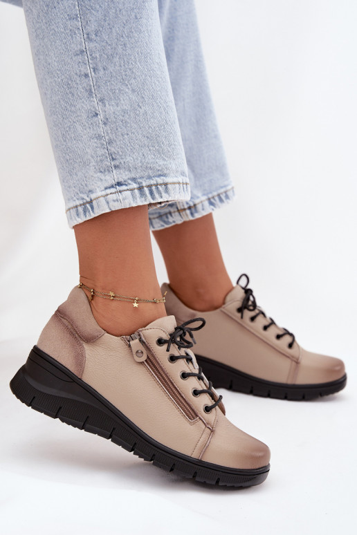 Oda batai Moteriškas Ant platformos Vinceza 39964 smėlio spalvos