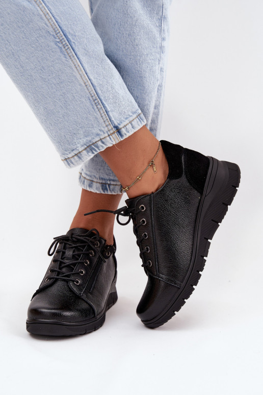 Oda batai Moteriškas Ant platformos Vinceza 39964 juodos spalvos Oda batai Moteriškas Ant platformos Vinceza 39964 juodos spalvos