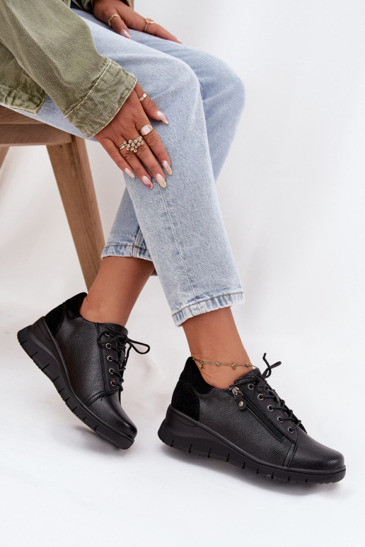 Oda batai Moteriškas Ant platformos Vinceza 39964 juodos spalvos Oda batai Moteriškas Ant platformos Vinceza 39964 juodos spalvos