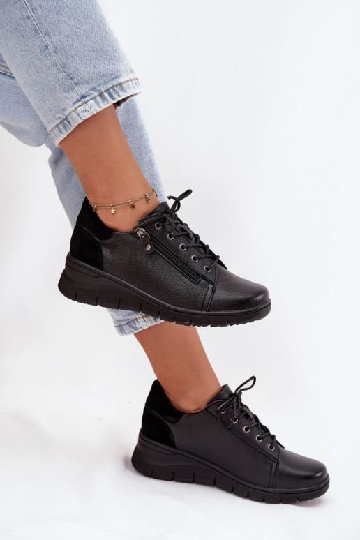 Oda batai Moteriškas Ant platformos Vinceza 39964 juodos spalvos Oda batai Moteriškas Ant platformos Vinceza 39964 juodos spalvos